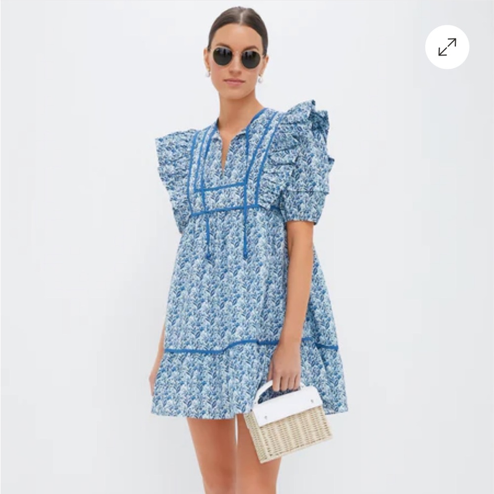 Tuckernuck Blue White Floral Mini Dress - Picture 2 of 5